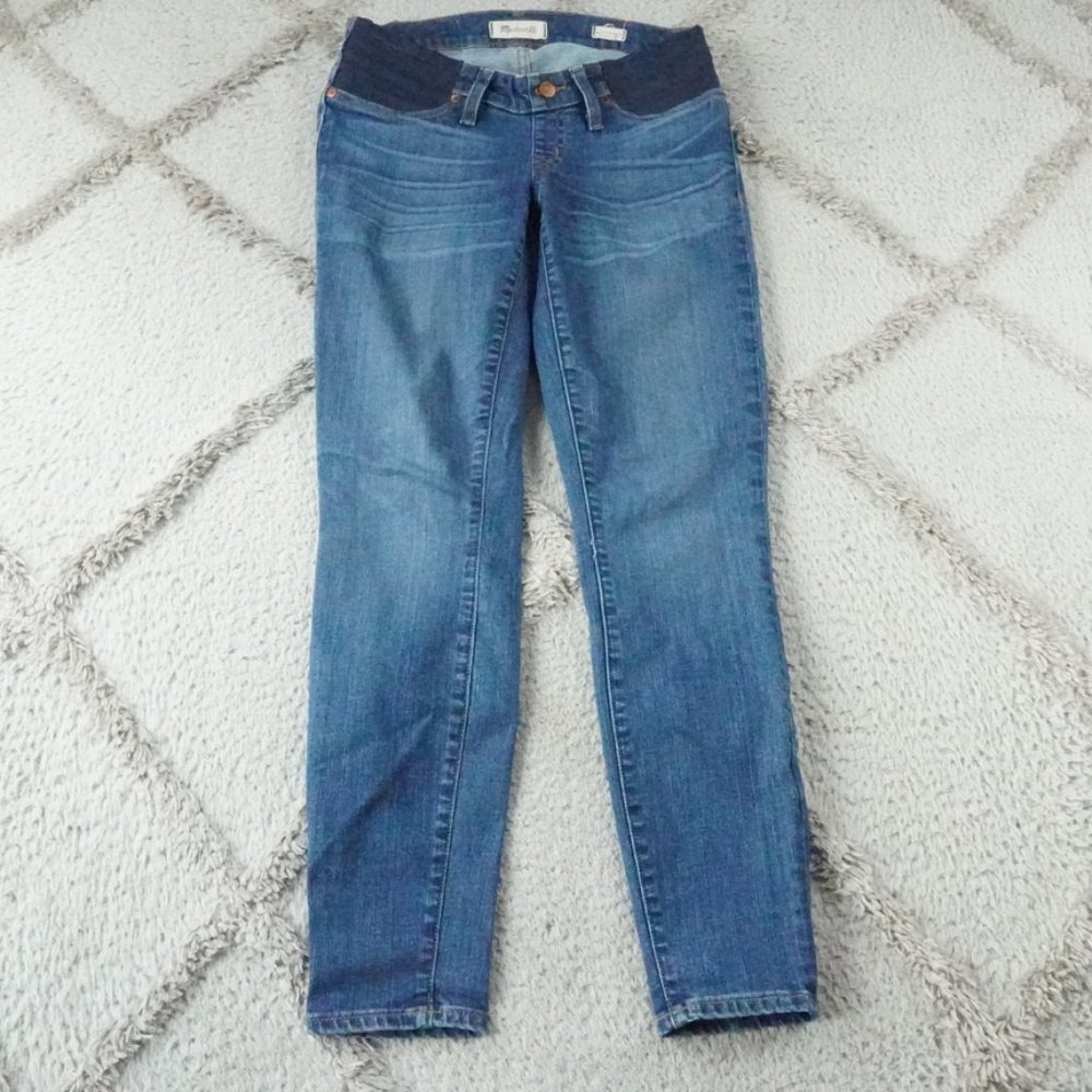Madewell Maternity Side-Panel Skinny Jeans Womens 28 in Wendover Wash